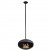 Cocoon Aeris Matte Black with Black Rod – a ceiling-mounted bioethanol fireplace with a sleek matte black finish and modern desi