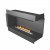 Forma 1200 Right Corner bioethanol fireplace in a sleek black finish with remote control operation.