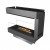 Forma 1000 Room Divider bioethanol fireplace in black with remote control for modern interiors.