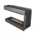 Forma 1200 Room Divider bioethanol fireplace in black with remote control and automatic burner.