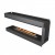 Forma 1800 Room Divider by Biethanol Fireplaces – a sleek built-in bioethanol fireplace in black, offering app and remote contro