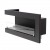 ScandiFlames Corner Fireplace 85 cm - Left - sleek black built-in bioethanol fireplace with manual control and 7-hour burn time.