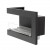 ScandiFlames Corner Fireplace 65 cm - Left - Built-in bioethanol fireplace with sleek black finish and manual control.