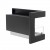 ScandiFlames Corner Fireplace 65 cm - Left - Built-in bioethanol fireplace with sleek black finish and manual control.