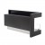 ScandiFlames Corner Fireplace 85 cm - Left - sleek black built-in bioethanol fireplace with manual control and 7-hour burn time.