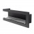 ScandiFlames Corner Fireplace 115 cm - Left, built-in bioethanol fireplace in black with a sleek design.