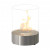 Planika Commerce Stainless Steel bioethanol fireplace – freestanding tabletop design with a sleek stainless steel finish.