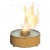 Dancing Flames Table Fireplace in cork finish, featuring a stylish design with a real flame effect and a manual control system.