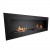 Murus 1600 - Black by ScandiFlames, a wall-mounted bioethanol fireplace with a sleek black finish and 160 cm length.