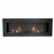 Murus 1600 - Black by ScandiFlames, a wall-mounted bioethanol fireplace with a sleek black finish and 160 cm length.