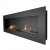 Murus 1600 - Black by ScandiFlames, a wall-mounted bioethanol fireplace with a sleek black finish and 160 cm length.