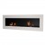 Murus 1600 Matte White wall-mounted bioethanol fireplace by ScandiFlames, featuring a sleek and modern design.