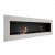 Murus 1600 Matte White wall-mounted bioethanol fireplace by ScandiFlames, featuring a sleek and modern design.