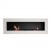 Murus 1600 Matte White wall-mounted bioethanol fireplace by ScandiFlames, featuring a sleek and modern design.