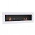 Murus 1600 Glossy White by ScandiFlames - a stylish wall-mounted bioethanol fireplace with a sleek design and clean-burning flam