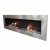 Murus 1600 bioethanol fireplace by ScandiFlames in brushed steel, wall-mounted with a sleek design and 6 kW heat output.