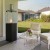 Faro Jet Black Outdoor Gas Heater with manual control and 8kW heat output, ideal for patios and terraces.