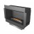 Forma 1000 Single-sided bioethanol fireplace in black with remote control and automatic operation.