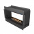Forma 1200 Tunnel bioethanol fireplace – a black, built-in see-through model with remote control and automatic operation.