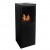 Scandi bioethanol stove in black with automatic control, 5-litre capacity, and 33-hour burn time, offering a stylish heating sol