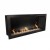 Icon Fires Slimline Firebox SFB1350 - Black, a stylish built-in bioethanol fireplace with a 135 cm length and 7.7 kW heat output