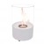Kennington Round Tabletop Bioethanol Fireplace in White by ScandiFlames. Stylish and compact design with a 0.5L capacity and man