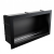 Icon Fires Firebox Sfb1100 - Black, a sleek built-in bioethanol fireplace with manual control and 8-hour burn time.