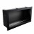 Icon Fires Slimline Firebox SFB1350 - Black, a stylish built-in bioethanol fireplace with a 135 cm length and 7.7 kW heat output