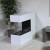 Topeka White Bioethanol Fireplace by ScandiFlames, crafted from powder-coated steel with a sleek white finish and three-sided op