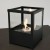 Square Table Bio Fireplace - Black by ScandiFlames, a stylish tabletop bioethanol fireplace with a 1-hour burn time and manual c