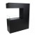 Tall Black Room Divider Bio Fireplace by ScandiFlames, a sleek and stylish freestanding bioethanol fireplace with a black finish