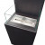 ScandiFlames Open 3-Sided Bio Fireplace - Black, a modern freestanding bioethanol fireplace with a three-sided open view and man