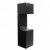 ScandiFlames Open 3-Sided Bio Fireplace - Black, a modern freestanding bioethanol fireplace with a three-sided open view and man