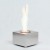 Cube Tabletop Bio Fireplace by ScandiFlames in stainless steel, a sleek and compact bioethanol fireplace for modern interiors.