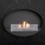 Maryland Oval Wall Hanging Slim Fireplace by ScandiFlames – a sleek and modern black bioethanol wall-mounted fireplace.