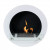 ScandiFlames White Round Wall Mounted Bioethanol Fireplace - A stylish wall-mounted bioethanol fireplace with a sleek white fini