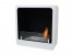 ScandiFlames Square Bioethanol Fireplace with Round Edges - White, wall-mounted, 1.5L capacity, manual control, 6-hour burn time