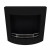 ScandiFlames Wall Mounted Bioethanol Fireplace in black, featuring a sleek design and manual control for effortless operation.