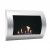 Ocean Stainless Steel Bio Wall Fireplace by ScandiFlames, a sleek and modern wall-mounted bioethanol fireplace.