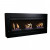 ScandiFlames Wall Mounted Bioethanol Fireplace in Black, a sleek and modern manual bioethanol fireplace with a 4.5-litre capacit