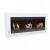 ScandiFlames Large Wall Mounted Biofireplace in White - A stylish, wall-mounted bioethanol fireplace with a 4.5-litre capacity a