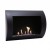 Ocean Black Bio Wall Fireplace by ScandiFlames – wall-mounted bioethanol fireplace with a sleek black finish, 3-hour burn time, 