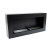 ScandiFlames Large Black Biofireplace for Wall Mounting – elegant and modern heating solution.