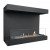 Dakota Black 3-sided 80 cm Wall Biofireplace by ScandiFlames, a modern, wall-mounted bioethanol fireplace with an elegant black 