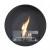 Delaware Black Round Wall Mounted Biofireplace by ScandiFlames - A modern, space-saving bioethanol fireplace with a sleek black