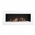 Murus 1200 Glossy White by ScandiFlames - A stylish wall-mounted bioethanol fireplace with a sleek design and clean-burning flam
