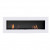 Murus 1600 Glossy White by ScandiFlames - a stylish wall-mounted bioethanol fireplace with a sleek design and clean-burning flam