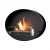 Maryland Oval Wall Hanging Slim Fireplace by ScandiFlames – a sleek and modern black bioethanol wall-mounted fireplace.