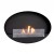 Maryland Oval Wall Hanging Slim Fireplace by ScandiFlames – a sleek and modern black bioethanol wall-mounted fireplace.