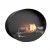 Maryland Oval Wall Hanging Slim Fireplace by ScandiFlames – a sleek and modern black bioethanol wall-mounted fireplace.